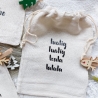 Leinensäckchen personalisiert Weihnachten 