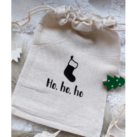 Leinensäckchen personalisiert Weihnachten 