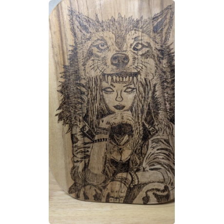 Fantasy Wanddeko I Mystisches Wolfs- Fantasymotiv 25,5 × 19 cm 