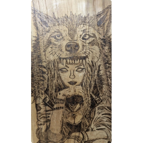 Fantasy Wanddeko I Mystisches Wolfs- Fantasymotiv 25,5 × 19 cm 