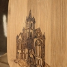  Frühstücksbrettchen I Baumbus mit Gotik-Motiv I  19x14 cm