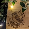 Frühstücksbrettchen aus Holz mit Rotkehlchen 22x14
