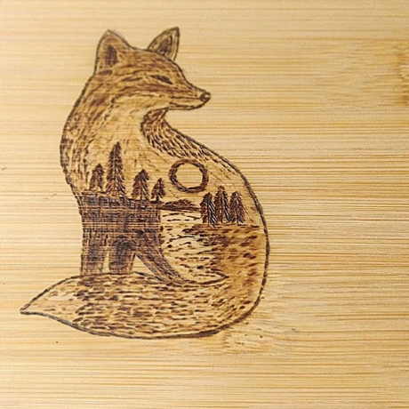Frühstücksbrett mit Waldtier-Gravur I fast jedes Tier möglich