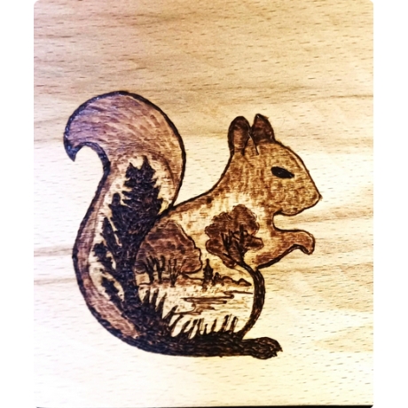 Frühstücksbrett mit Waldtier-Gravur I fast jedes Tier möglich