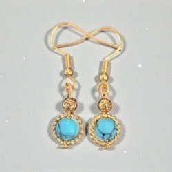 Hängeohrringe Goldfarben mit Perle