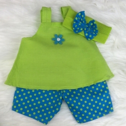 Kleidung Tunika Hose und Bandana passend für Puppen 43 cm Neu