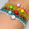 Buntes Perlenarmband Diamant Stil Boho Y2K Schmuck