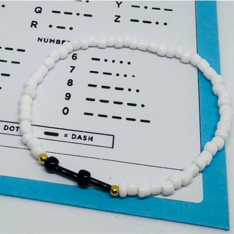 Morsecode Armband personalisiert Geheimschrift Initialen y2k boho