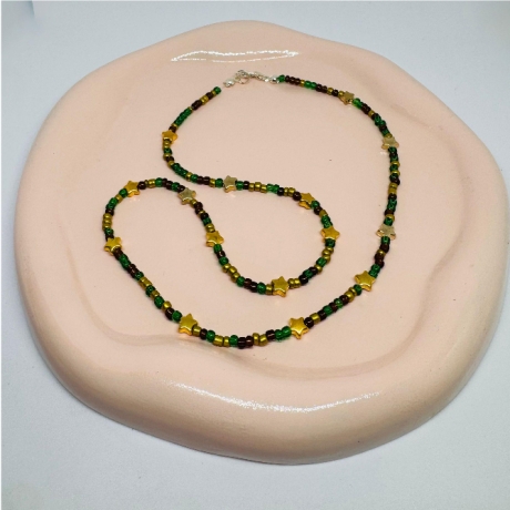 Pastell Perlenkette | Y2K Halskette | Boho Seed Bead Necklace