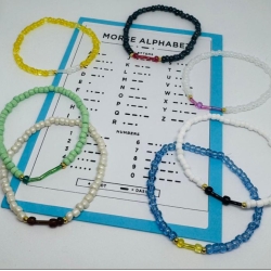 Morsecode Armband personalisiert Geheimschrift Initialen y2k boho