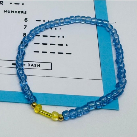 Morsecode Armband personalisiert Geheimschrift Initialen y2k boho