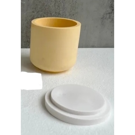 Betonkerze hoch (glatt/mit Linien)
