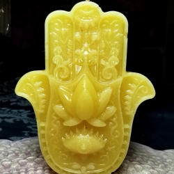 Hand der Fatima Hamsa Schutz Gück Bienenwachs Hand der Fatima Hamsa Schutz Gück Bienenwachs