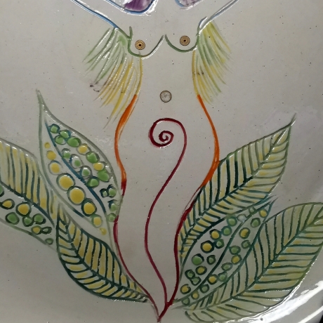 Keramik Teller  THE GODDESS Brotteller Göttin