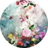 Holzanhänger Blattform mit floralen Motiv