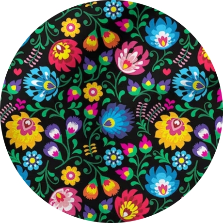 Holzanhänger Blatt-Form Motiv Blumenwiese