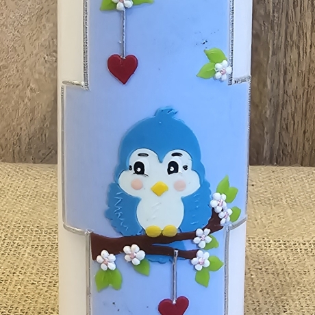 Patenkerze 15x6 - Vogel - 