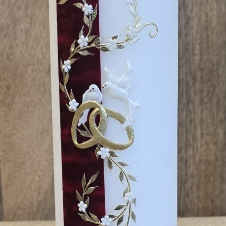 Hochzeitskerze - 25x8 cm -