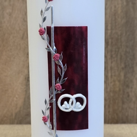Hochzeitskerze - 25x8 cm -