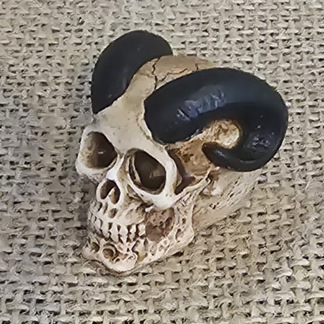 Deko Figur - Totenkopf - Teufelsschädel - Gothic - Fantasy