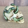 Totenkopf mit zwei Schlangen - Fantasy - Gothic - Deko - Skull