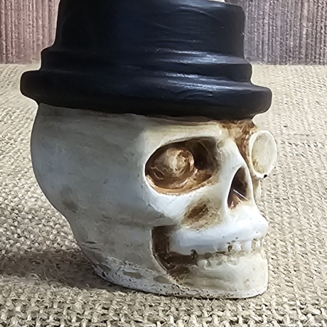 Totenkopf mit Zylinder Totenschädel - Fantasy - Halloween - Deko