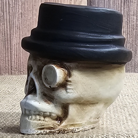 Totenkopf mit Zylinder Totenschädel - Fantasy - Halloween - Deko