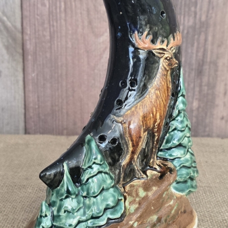 Keramik Windlicht - Keramik Figur - Hirsch - Beleuchtung - Mond