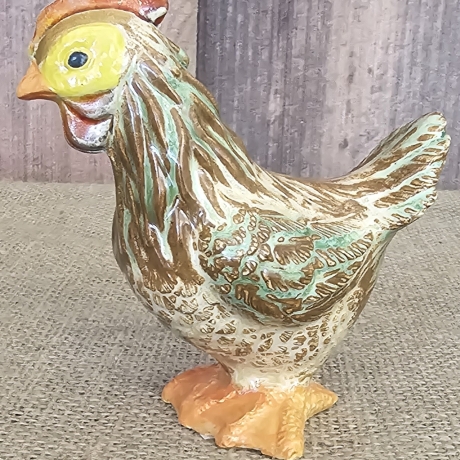 Keramik Hahn - Figur - Huhn - Keramik - Keramikfigur
