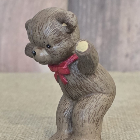 Klein Teddybär - Glücksbringer - Teddy - Sammelfigur - Keramik