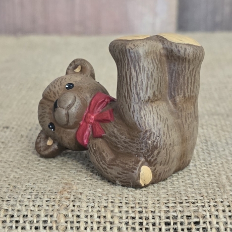 Klein Teddybär - Glücksbringer - Teddy - Sammelfigur - Keramik