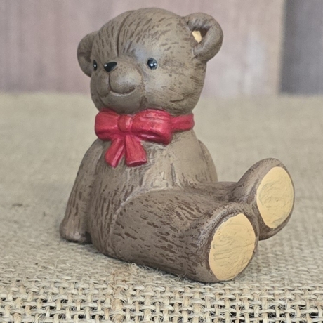 Klein Teddybär - Glücksbringer - Teddy - Sammelfigur - Keramik