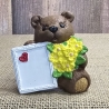 Teddy - Teddybär - Teddy mit Blumen - Keramik -