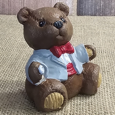 Teddy - Teddybär - Teddy mit Anzug und Fliege - Keramik -