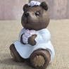 Teddy - Teddybär - Teddy mit Kleid und Blumen - Keramik -