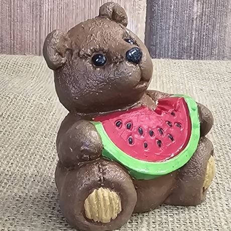 Teddy - Teddybär - Teddy mit Melone - Keramik -