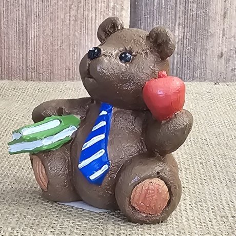Teddy - Teddybär - Teddy mit Krawatte - Keramik -