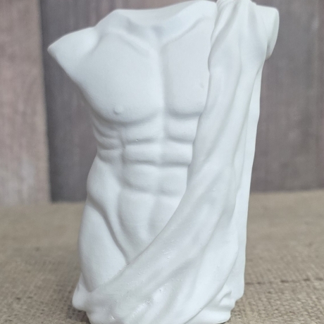 Deko Figur - Torso Mann -  Mann im Umhang - Skulptur Mann