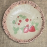 Keramik Schale - Keramik Teller - Handarbeit - Erdbeeren -