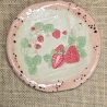 Keramik Schale - Keramik Teller - Handarbeit - Erdbeeren