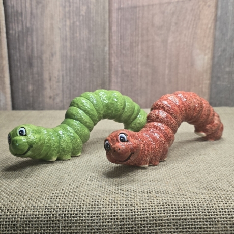 Deko Figur - Raupe - Keramik - Handarbeit