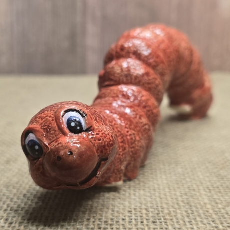 Deko Figur - Raupe - Keramik - Handarbeit
