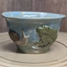 Keramik Schale - Frosch und Schnecke - Handarbeit
