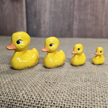 Deko Sammelfigur - Entenfamilie - Keramik - Handarbeit - Ente