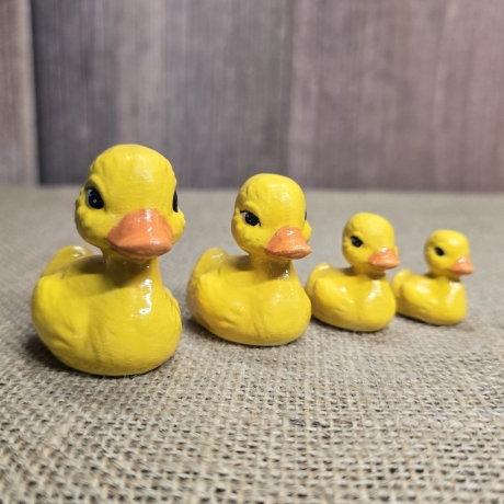 Deko Sammelfigur - Entenfamilie - Keramik - Handarbeit - Ente