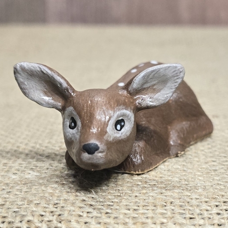Deko Figur  - Rehkitz - Bambi - Reh - Keramik - Handarbeit