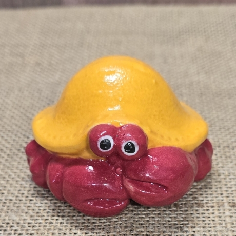 Krebs aus Keramik - Sammelfigur - Handarbeit