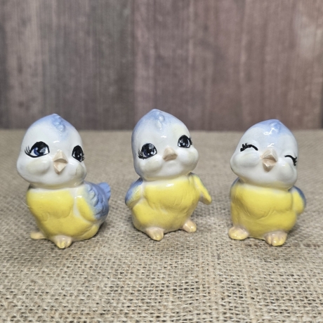Vogel aus Keramik - Bluebirds - Küken - Handarbeit