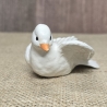 Weisse Taube aus Keramik - Vogel - Handarbeit -