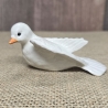Weisse Taube aus Keramik - Vogel - Handarbeit -